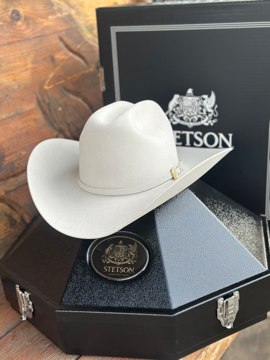 STETSON “EL PRESIDENTE GOLD EDITION” 100X SILVERBEAVER FUR FELT COWBOY HAT
