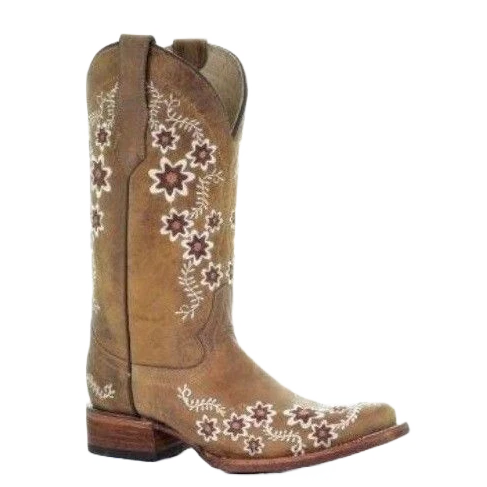 CIRCLE G “TAN/FLORAL” EMBROIDERY LADIES BOOT L5382