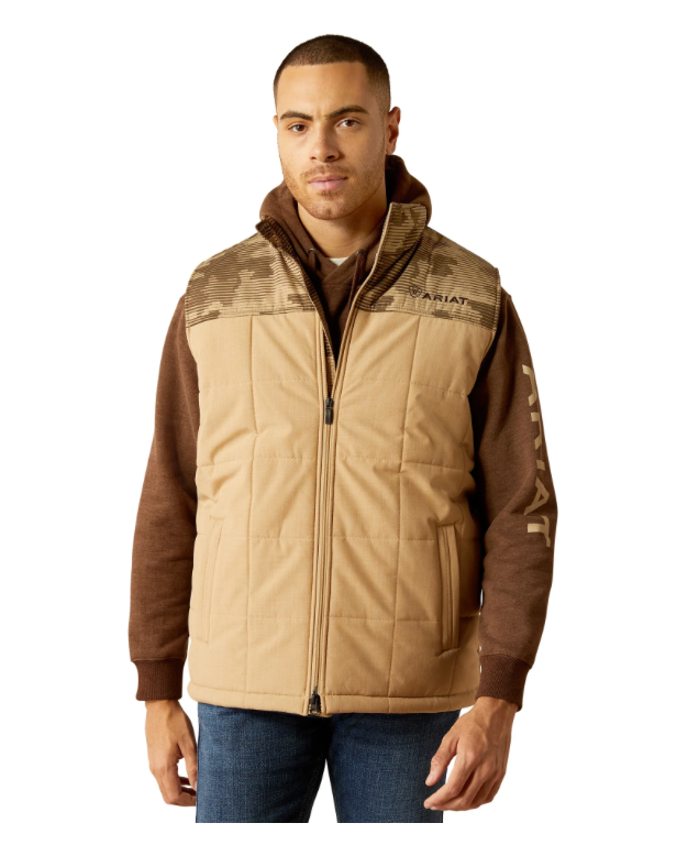 Ariat Men's Crius Cornstalk Heather Insulated Vest 10052815