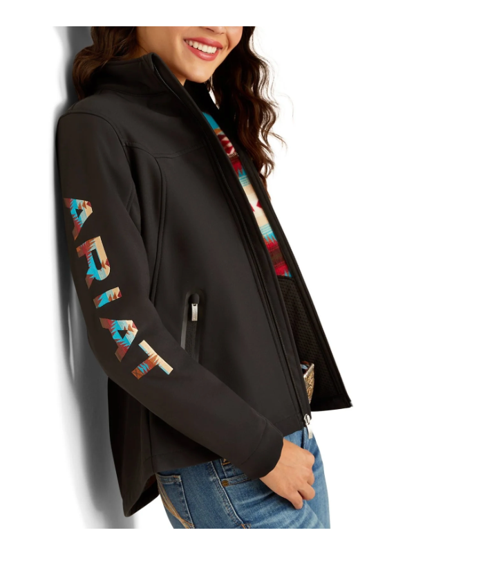 Ariat Ladies New Team Black & Serrano Print Softshell Jacket 10051977