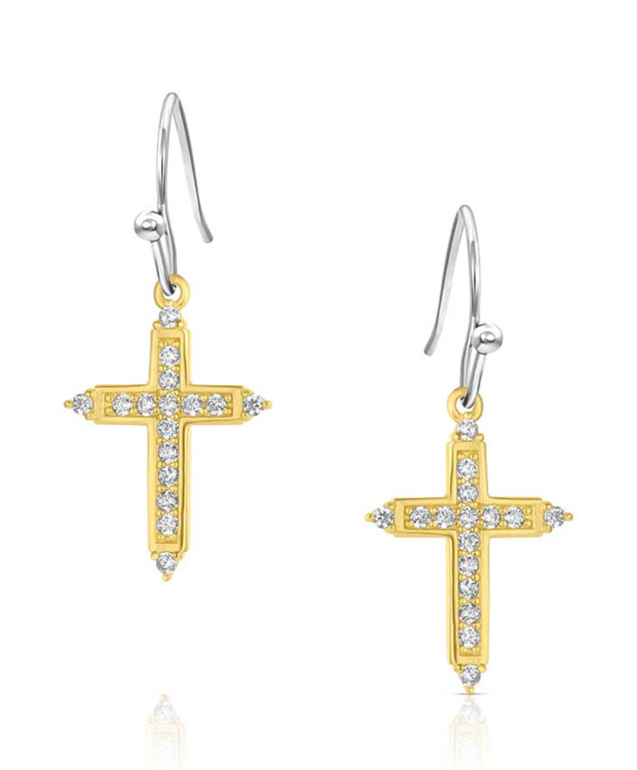 Montana Silversmith Dorado Cross Earrings - ER6318