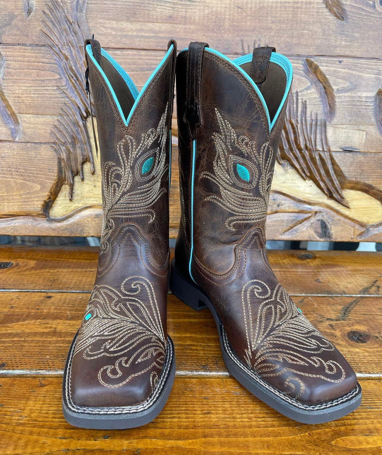 ARIAT WOMEN'S BRIGHT EYES II WESTERN BOOTS WIDE SQUARE TOE