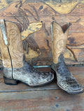 BLACK JACK BOOTS - NATURAL HORN BACK CAIMAN