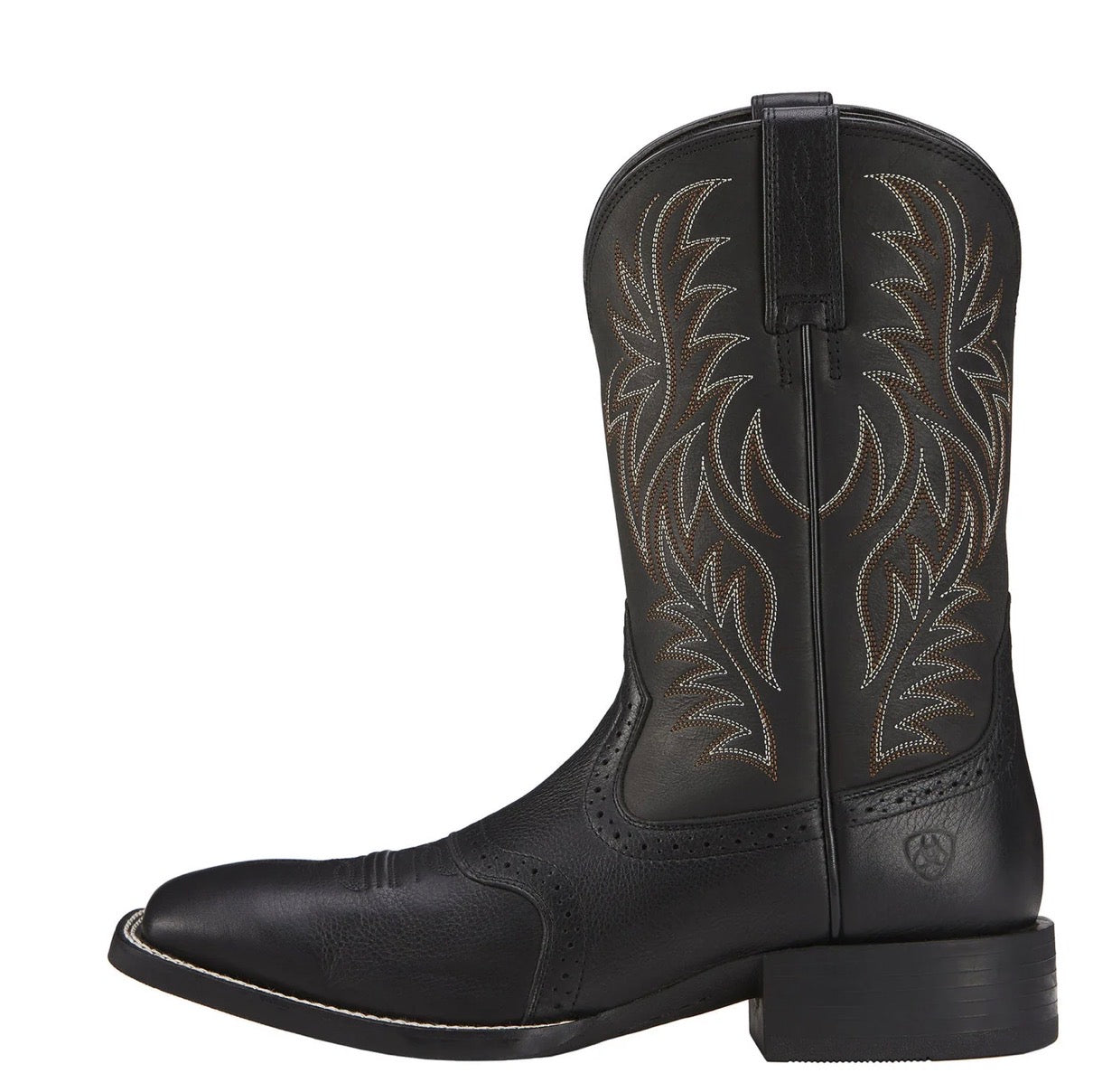 Ariat Men’s Black Sport Wide Square Toe Western Boot 10016292