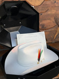 STETSON - EL PRESIDENTE 100X - WHITE FUR FELT COWBOY HAT