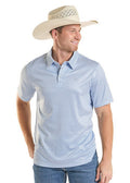 PANHANDLE SLIM BLUE DIAMOND SNAP PRINT - MENS POLO - TM51T08972