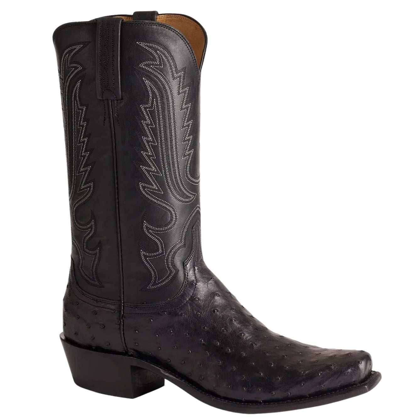 LUCCHESE Luke Black FQ Ostrich Men's Boot