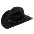 M&F Western Black Twister 7211001 Dakota Crushable Wool Hat