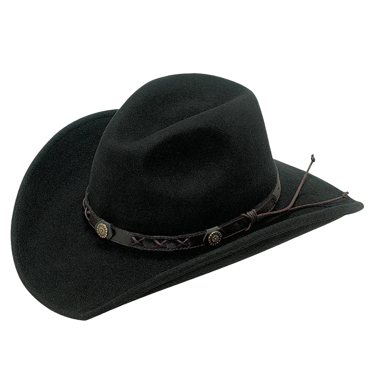 M&F Western Black Twister 7211001 Dakota Crushable Wool Hat