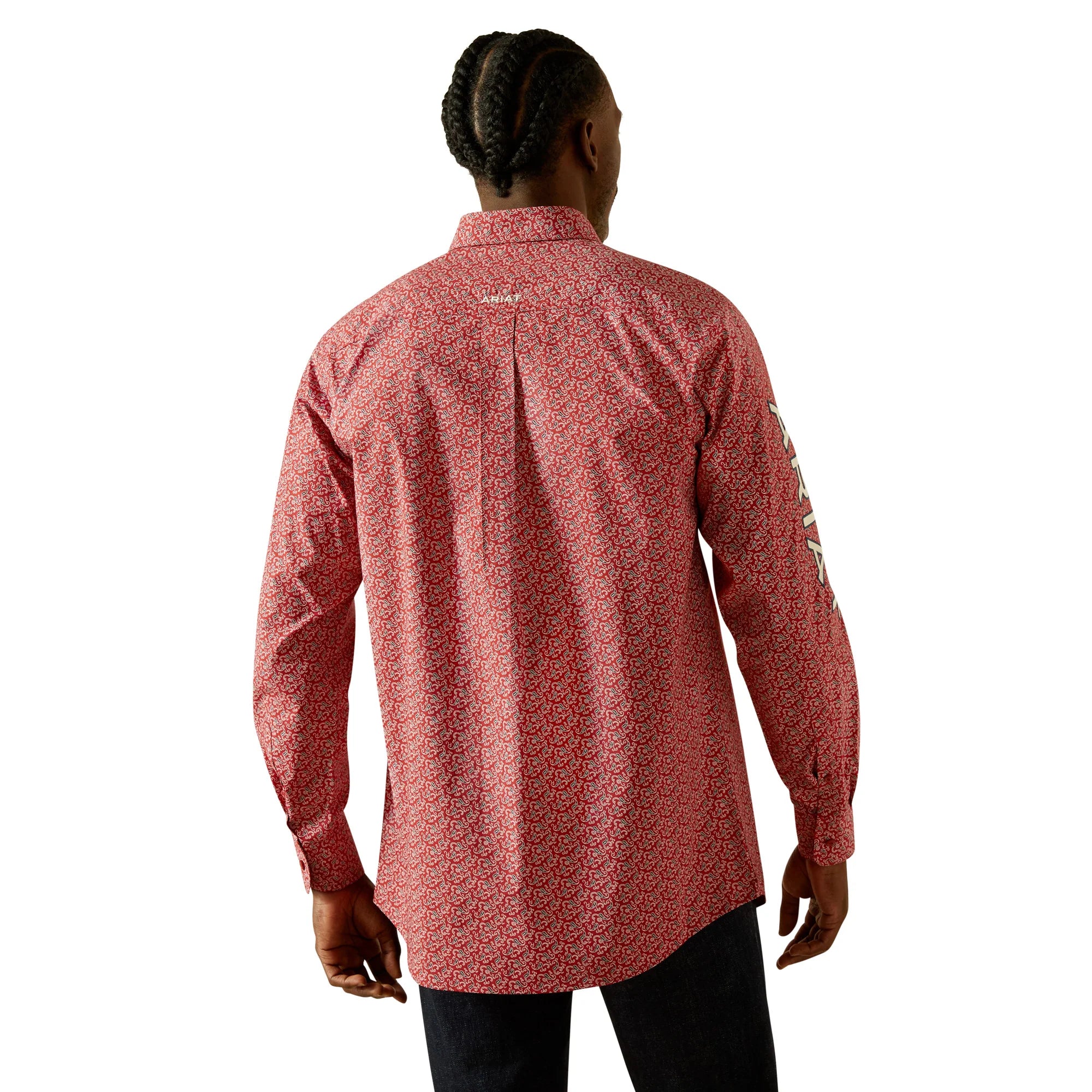 Ariat Men's Team Perl Red Fitted Button Down Shirt - 10062255