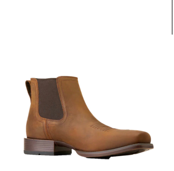 Ariat Men's Brooker Ultra Distressed Tan Square Toe Western Boots -10046985