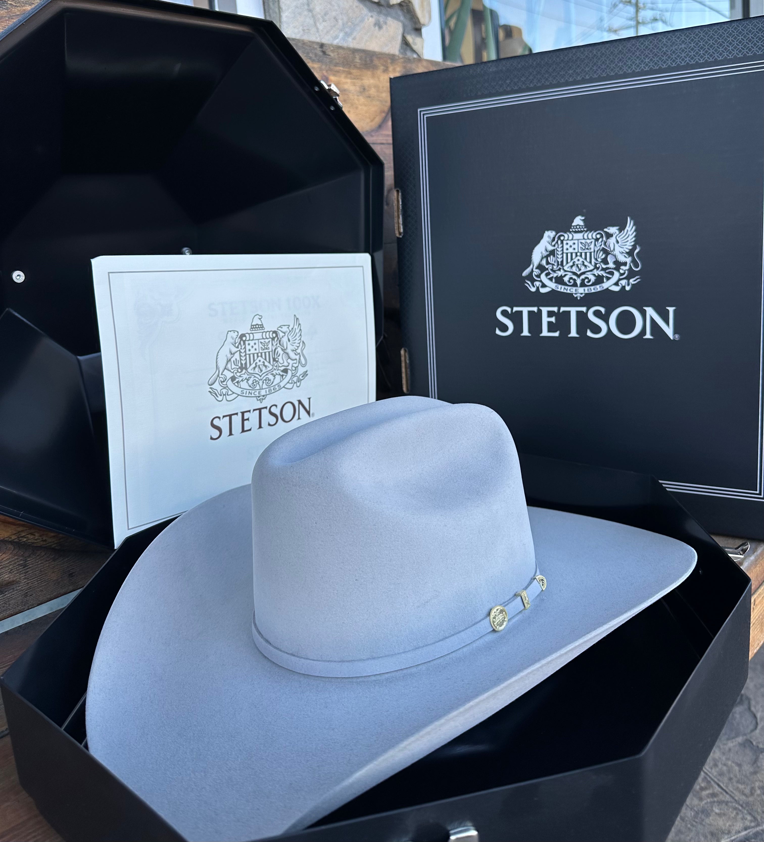 STETSON 100X - EL PRESIDENTE - MIST GREY FUR FELT HAT