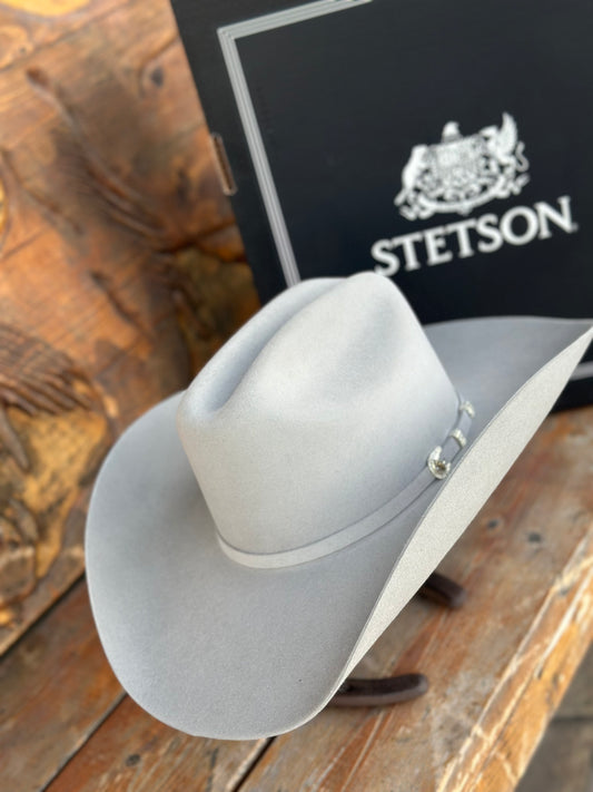 STETSON 10X “MIST GREY” FUR FELT COWBOY HAT