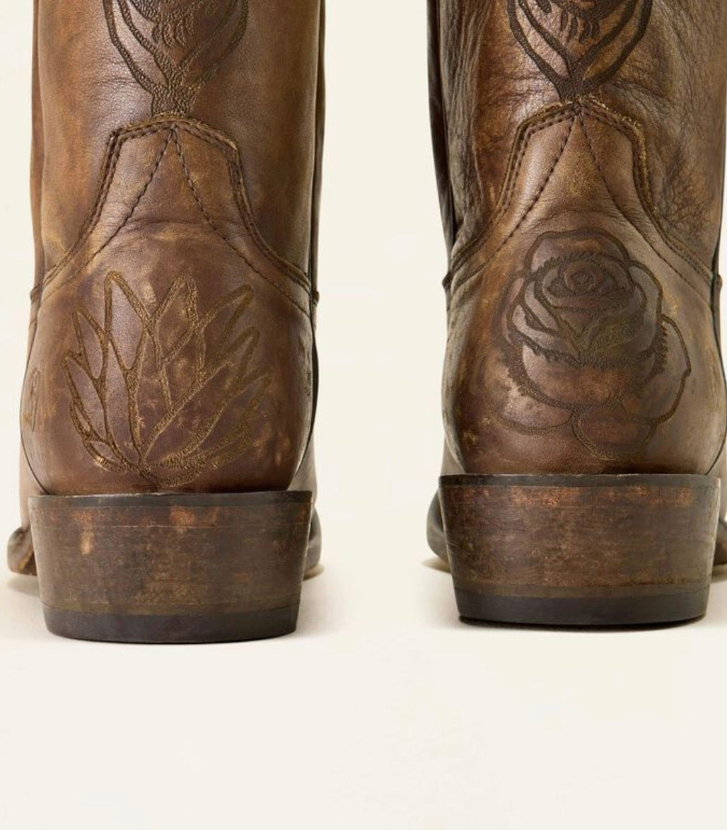 High Stepper Sendero Square Toe Western Boot - Stonewashed Brown - 10064049