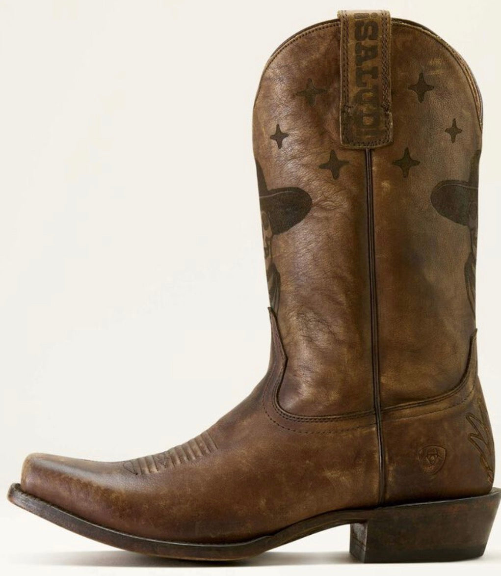 High Stepper Sendero Square Toe Western Boot - Stonewashed Brown - 10064049