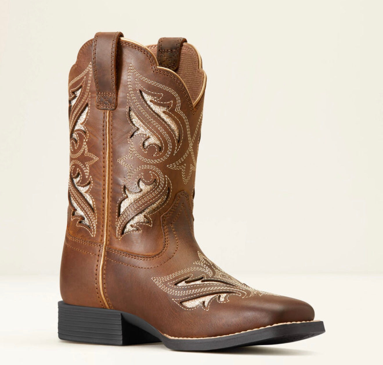 Western Big Rig Wide Square Toe Cowboy Boot - Distressed Brown - 10046884