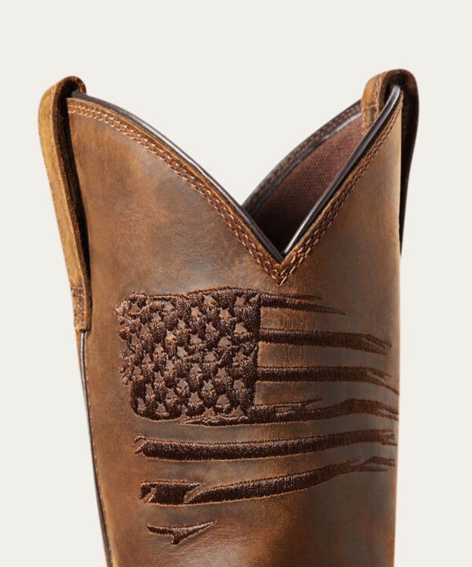 Ariat Men's WorkHog XT Patriot Carbon Toe Waterproof Work Boots - Distressed Brown -10036002