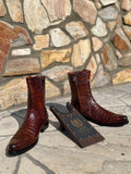 FRANCO CUADRA - CAIMAN BELLY - HONEY - FF430 - SHORT ZIP UP BOOT