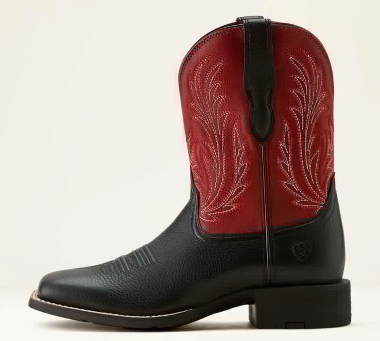 Round Up Filly Wide Square Toe Western Boot - Black Deertan - 10064074