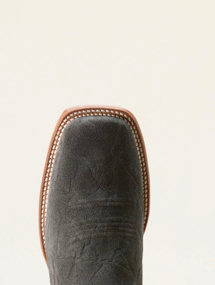 Ariat Wiley Wide Square Toe Cowboy Boot - Black Elephant Roughout Print - 10053632