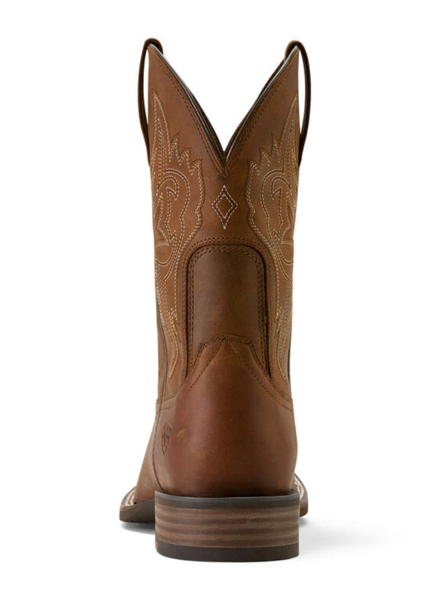 Western Big Rig Wide Square Toe Cowboy Boot - Black Deertan - 10063870