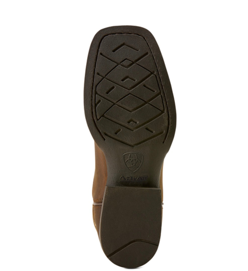 ARIAT BOYS' DEER RIDGE PERFORMANCE WESTERN BOOTS - BROAD SQUARE TOE - 
-10074193
