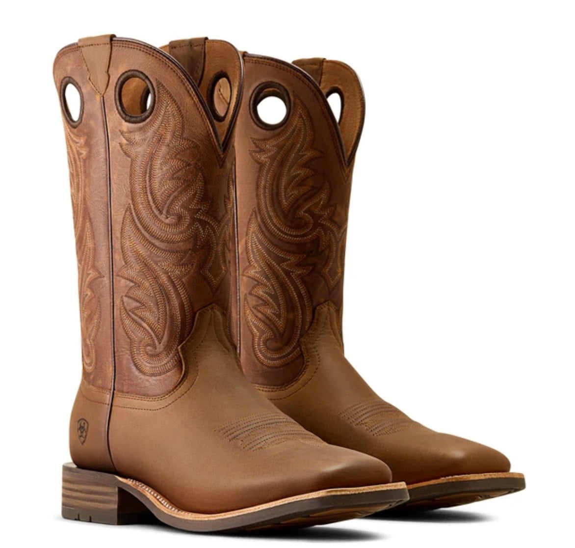 ARIAT MEN'S HIGHLAND TOUGHSTOCK DISTRESSEF PERFORMANCE WESTERN BOOTS BROAD SQUARE TOE -10074255
