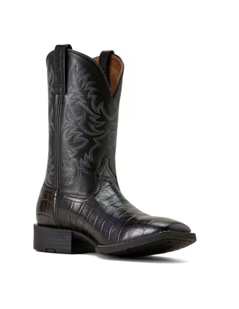 Men's Easton 11" R Toe Western Boots - Eclipse Black -AR10074166