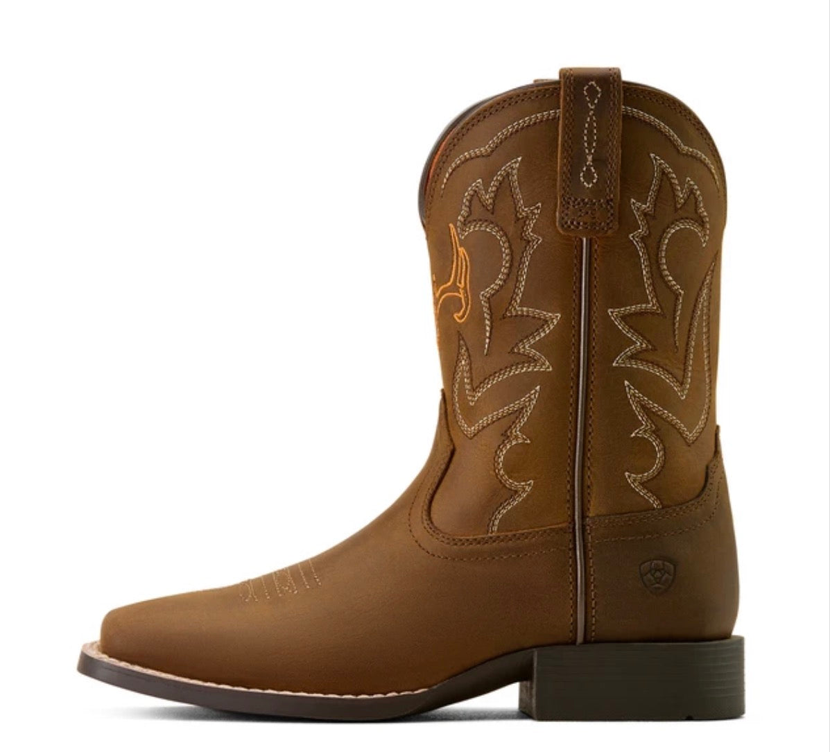 ARIAT BOYS' DEER RIDGE PERFORMANCE WESTERN BOOTS - BROAD SQUARE TOE - 
-10074193