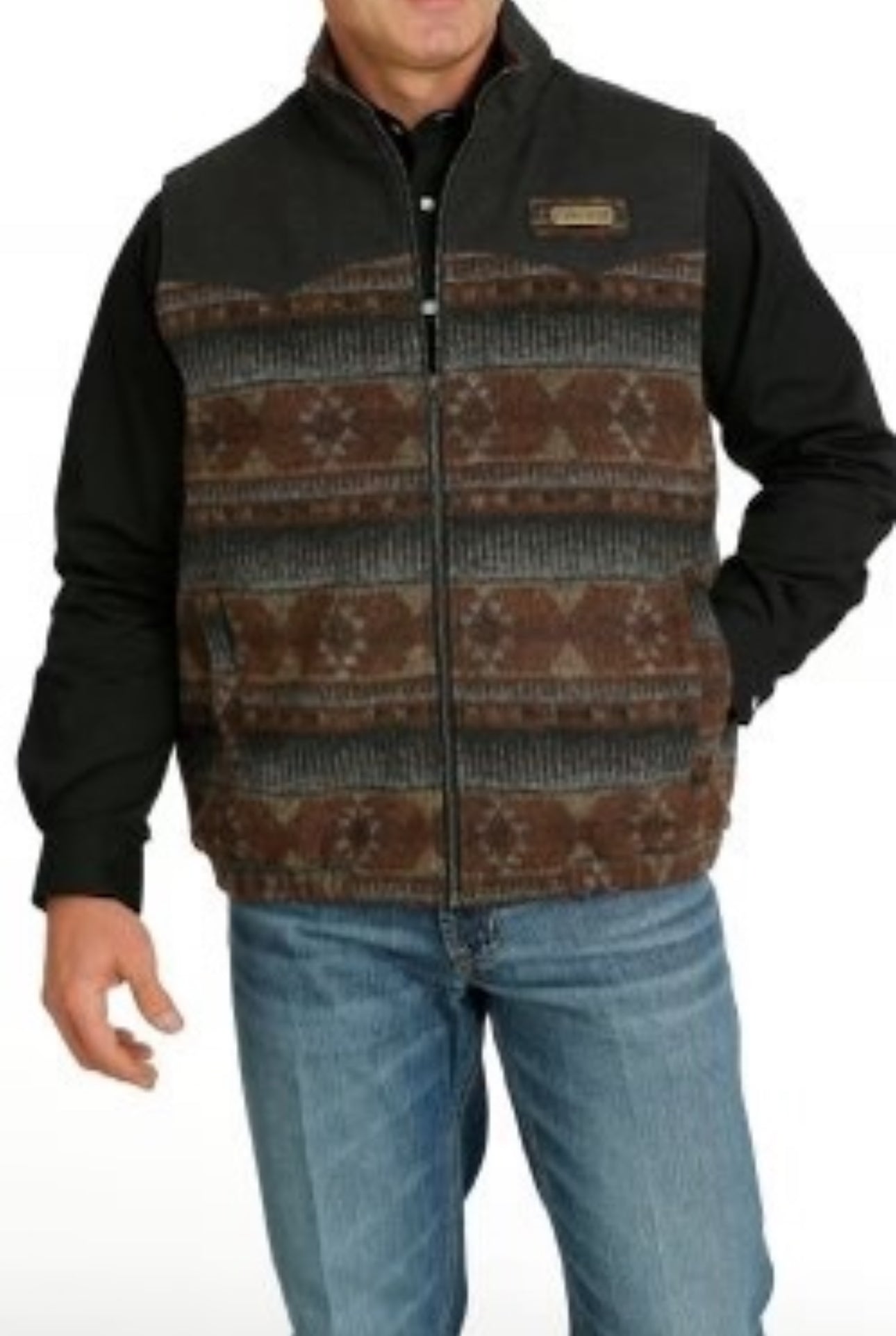CINCH MEN’S - BROWN MULTI WOOLEY - CONCEALED CARRY VEST MWV1543007 MUL