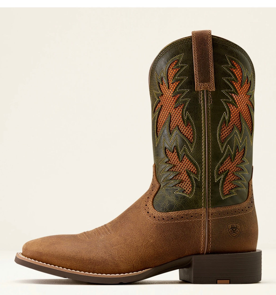 ARIAT MEN'S SPORT COOL VENTTEK WESTERN PERFORMANCE BOOTS BROAD SQUARE TOE -10074161