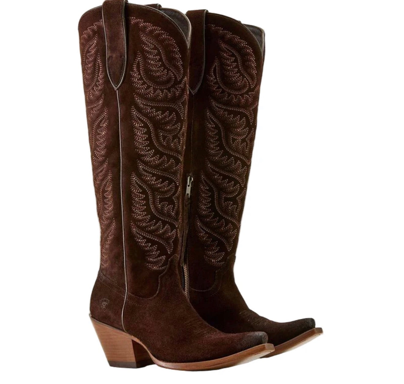 Ariat Laramie X Toe Western Boot - French Roast Suede - 10063926