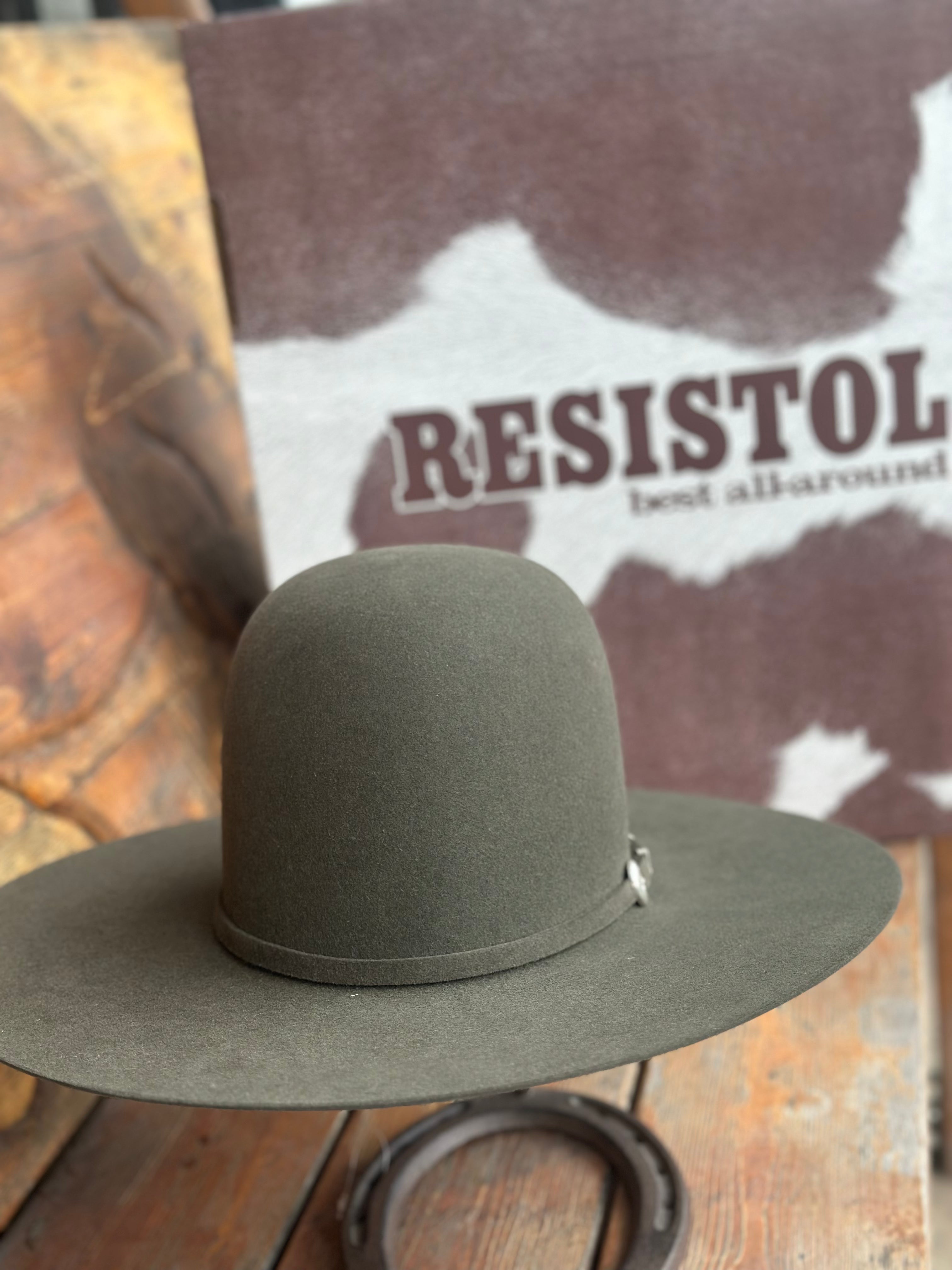 RESISTOL MIDNIGHT 6X SAGE FUR FELT COWBOY HAT
