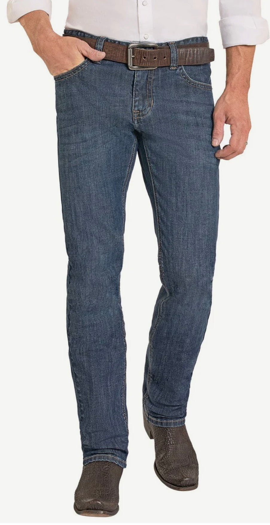 Rock & Roll Jeans Raised Denim Emb Skinny - BM2MD08593