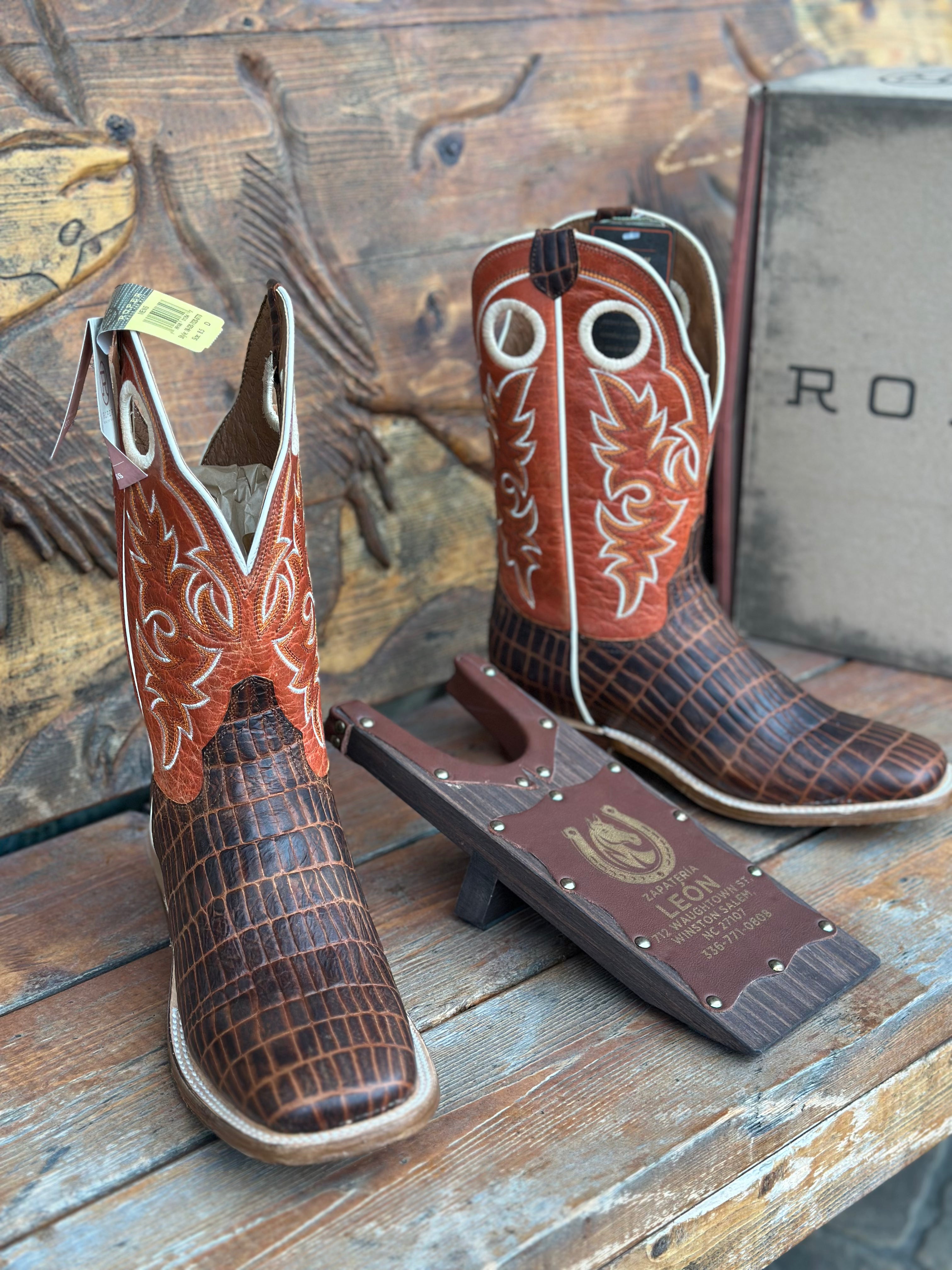 ROPER - CODY CAIMAN- CAIMAN BELLY PRINT COWBOY BOOT 09-020-7017-8761