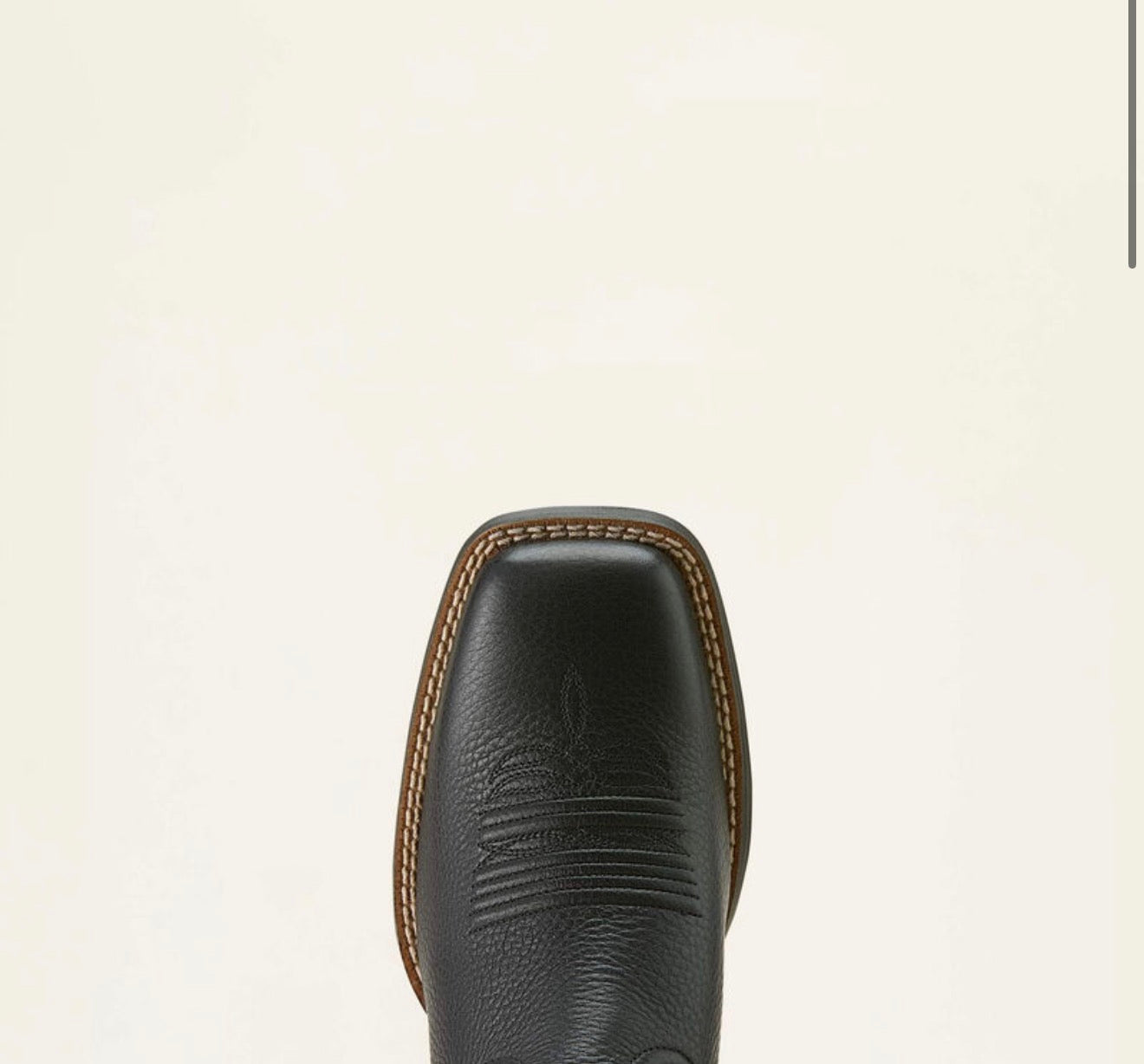 Round Up Filly Wide Square Toe Western Boot - Black Deertan - 10064074