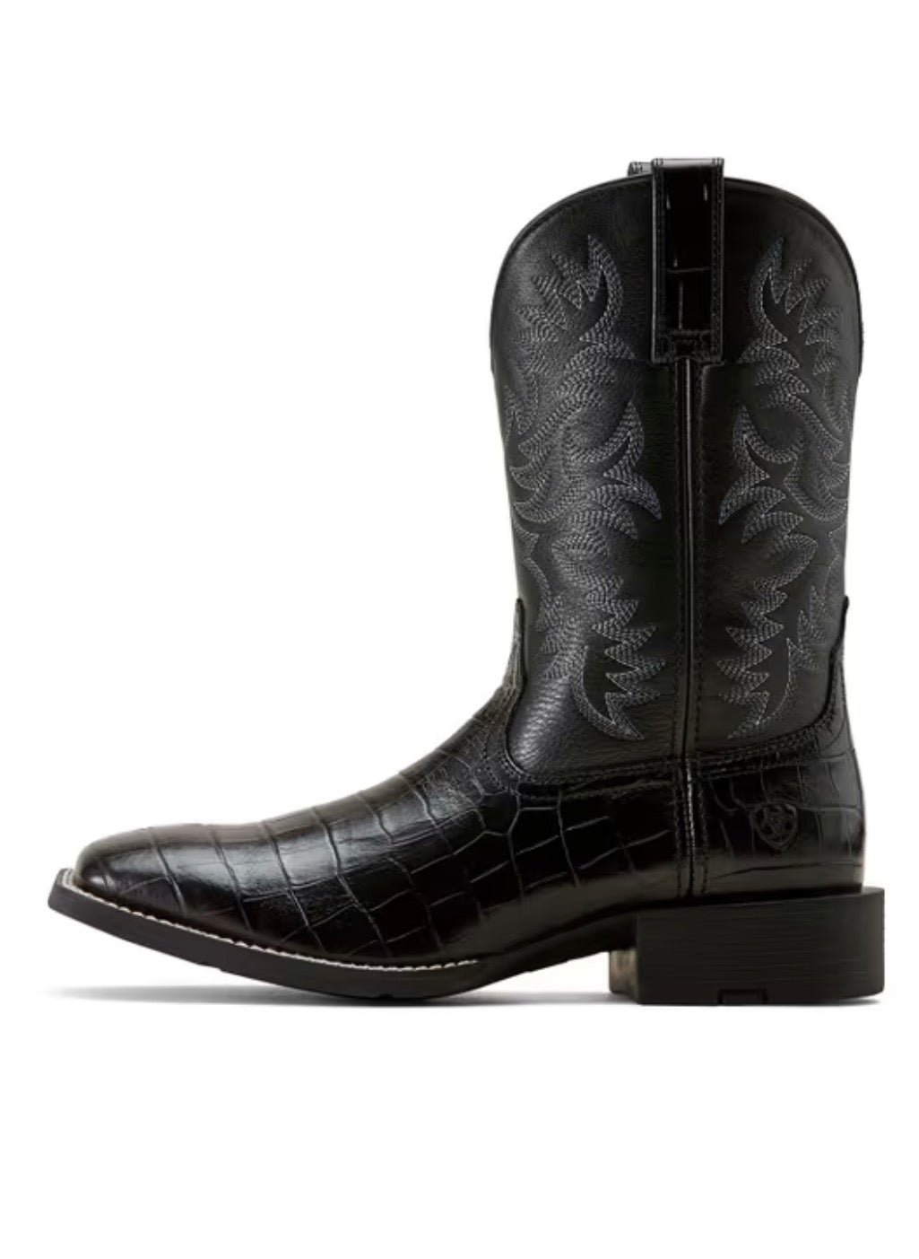 Men's Easton 11" R Toe Western Boots - Eclipse Black -AR10074166