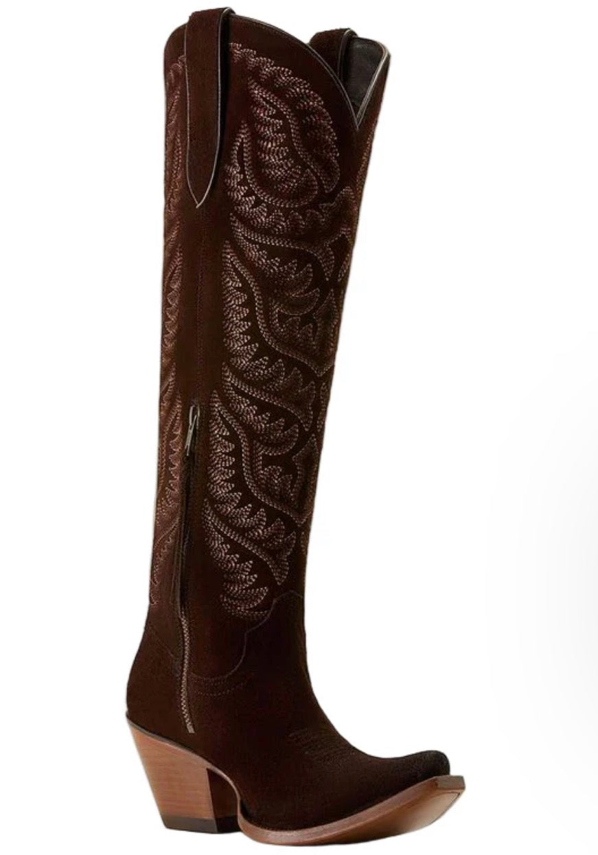 Ariat Laramie X Toe Western Boot - French Roast Suede - 10063926
