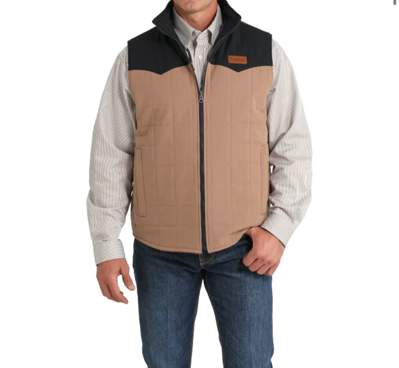 CINCH MEN’S - REVERSIBLE KHAKI/ASTEK VEST - MWV1576004 KHA
