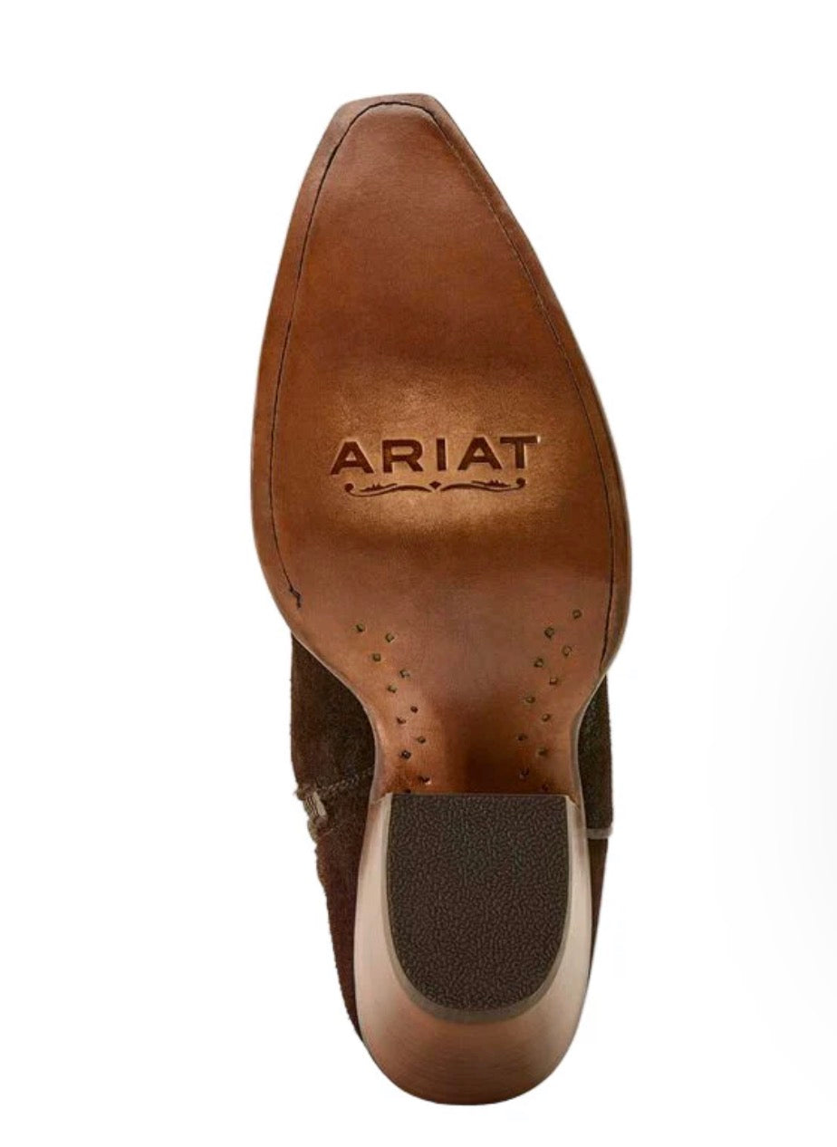 Ariat Laramie X Toe Western Boot - French Roast Suede - 10063926