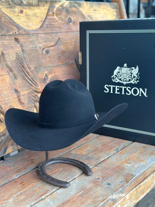 STETSON 30X “EL PATRON” BLACK FUR FELT COWBOY HAT