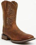 Western Big Rig Wide Square Toe Cowboy Boot - Distressed Brown - 10063869