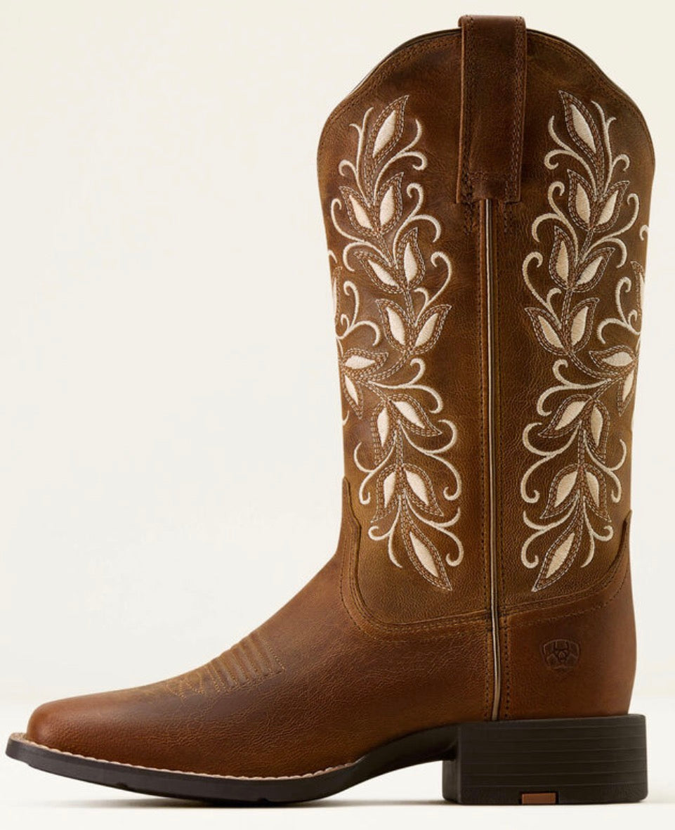 ARIAT WOMEN'S ROUND UP HOLLY PERFORMANCE WESTERN BOOTS BROAD SQUARE TOE
-10074320