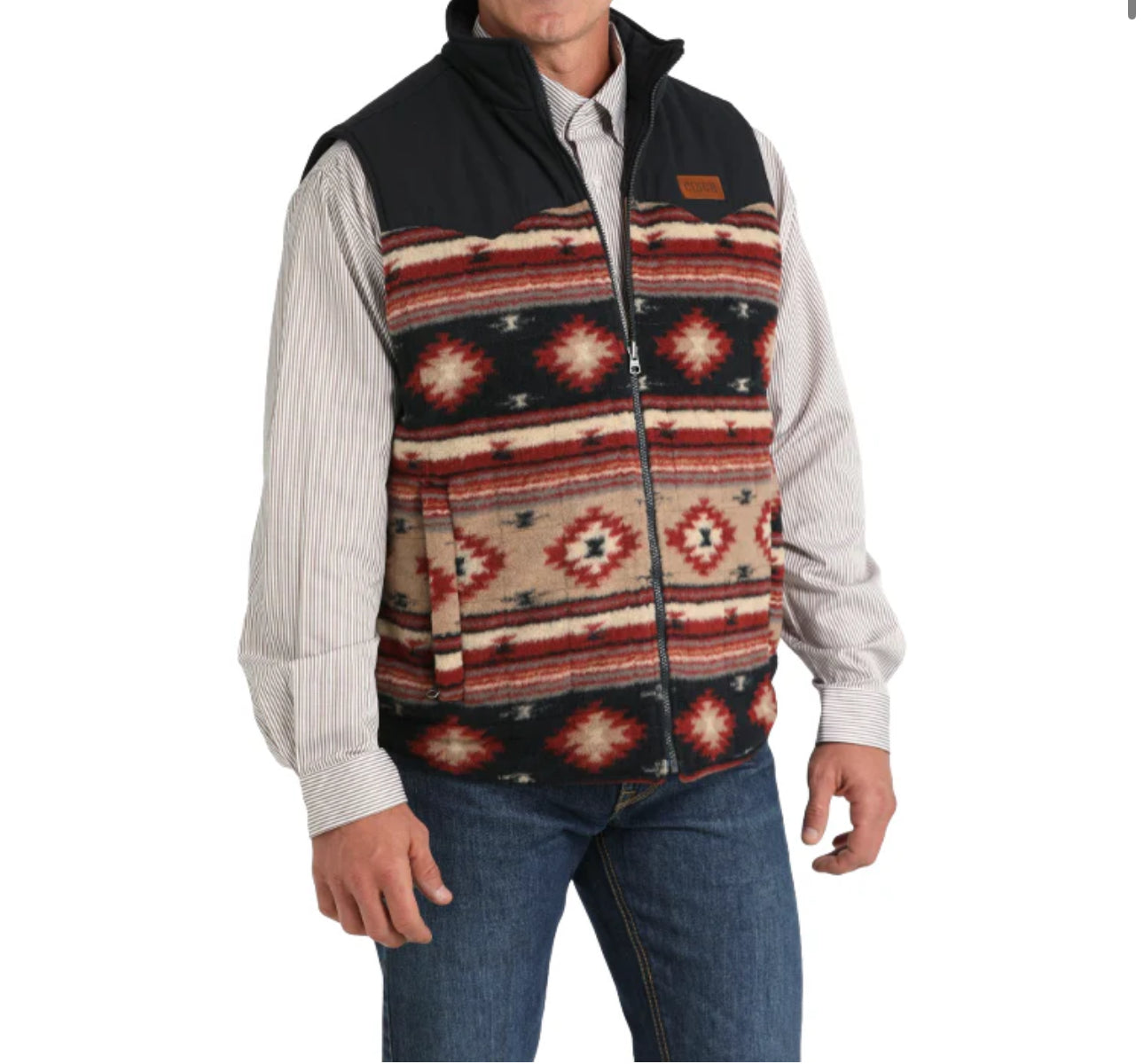 CINCH MEN’S - REVERSIBLE KHAKI/ASTEK VEST - MWV1576004 KHA
