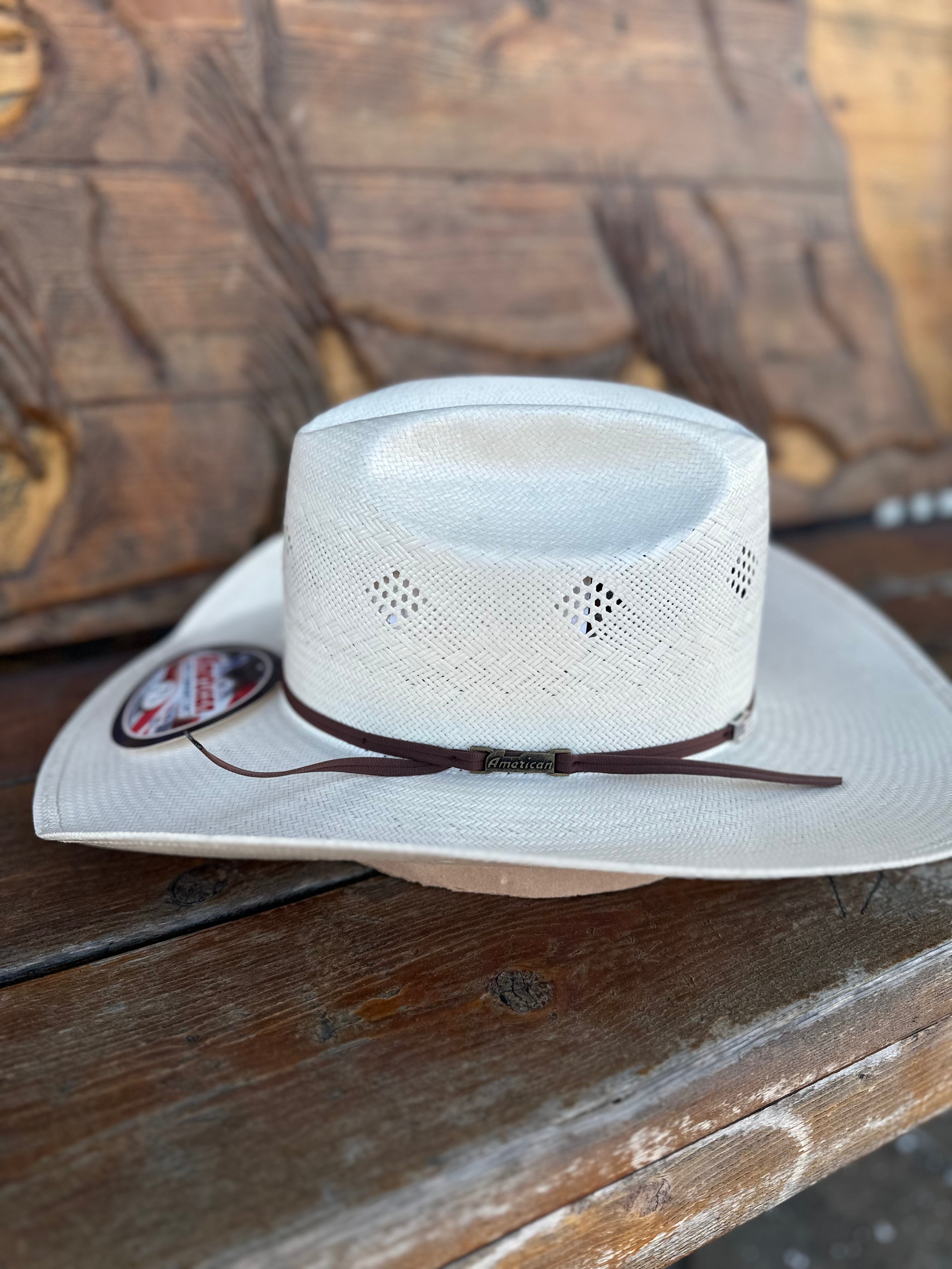 AMERICAN STRAW HAT 7200 - PRESHAPED RANCHER CREASE/DRILEX SWEATBAND