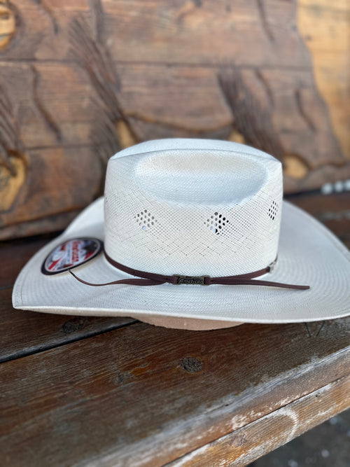 AMERICAN STRAW HAT 7200 - PRESHAPED RANCHER CREASE/DRILEX SWEATBAND