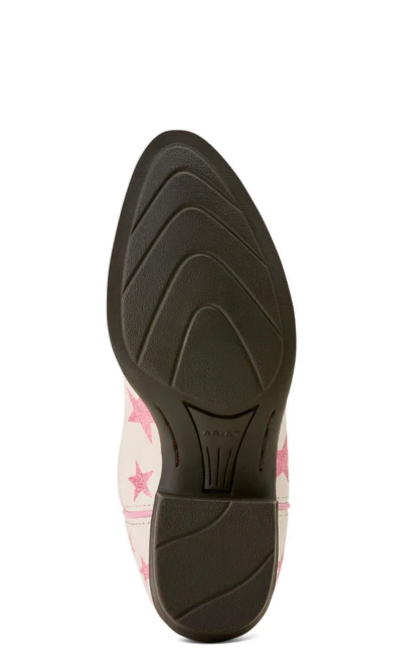 Ariat Youth Palmer R Toe Western Boot - Starlight Blush -10074195