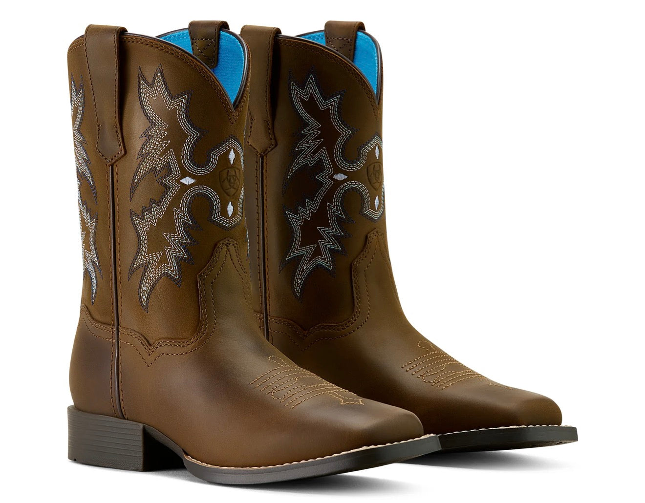 Ariat Tombstone Wide Square Toe Western Boot - Brown Brown - 10063834