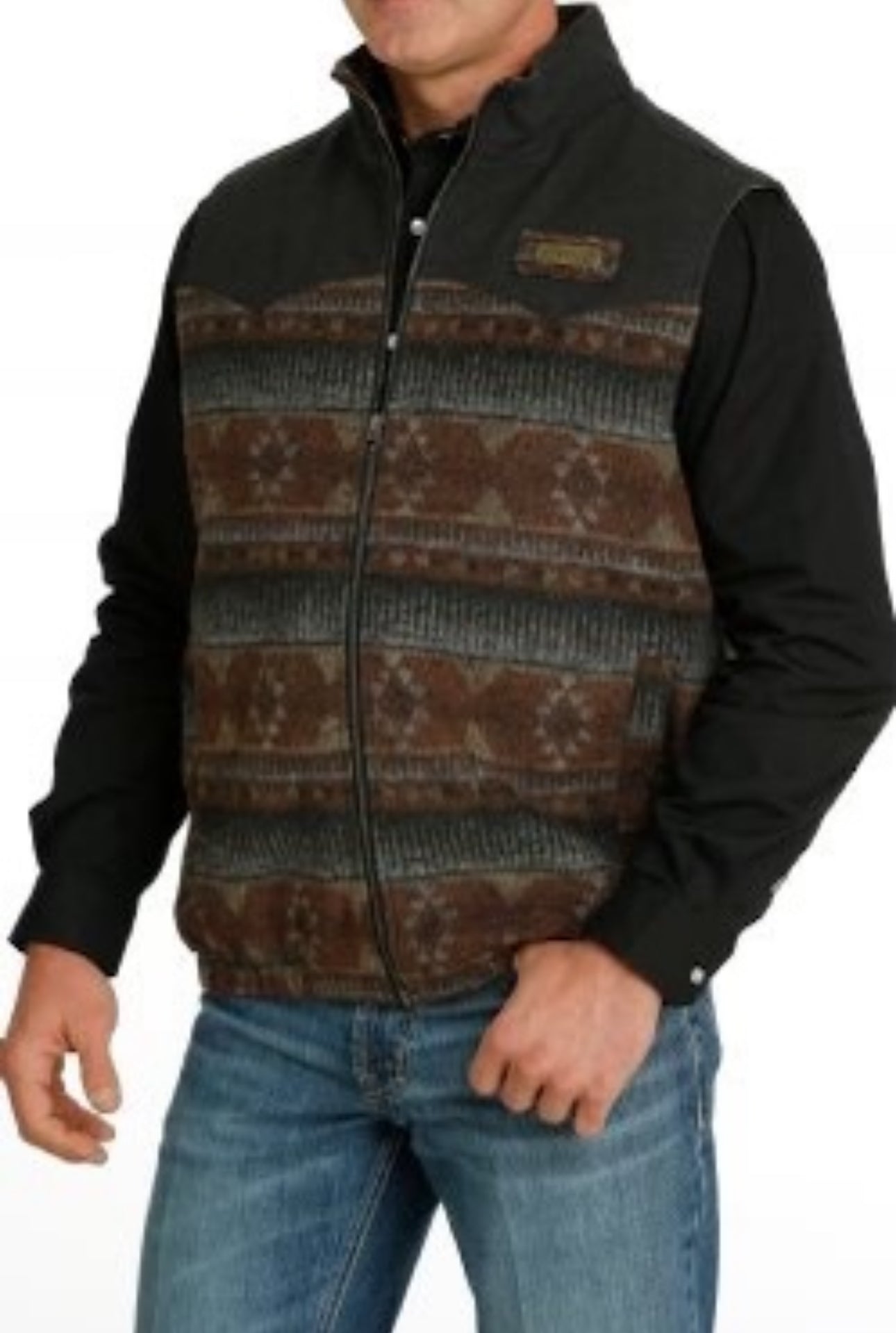 CINCH MEN’S - BROWN MULTI WOOLEY - CONCEALED CARRY VEST MWV1543007 MUL
