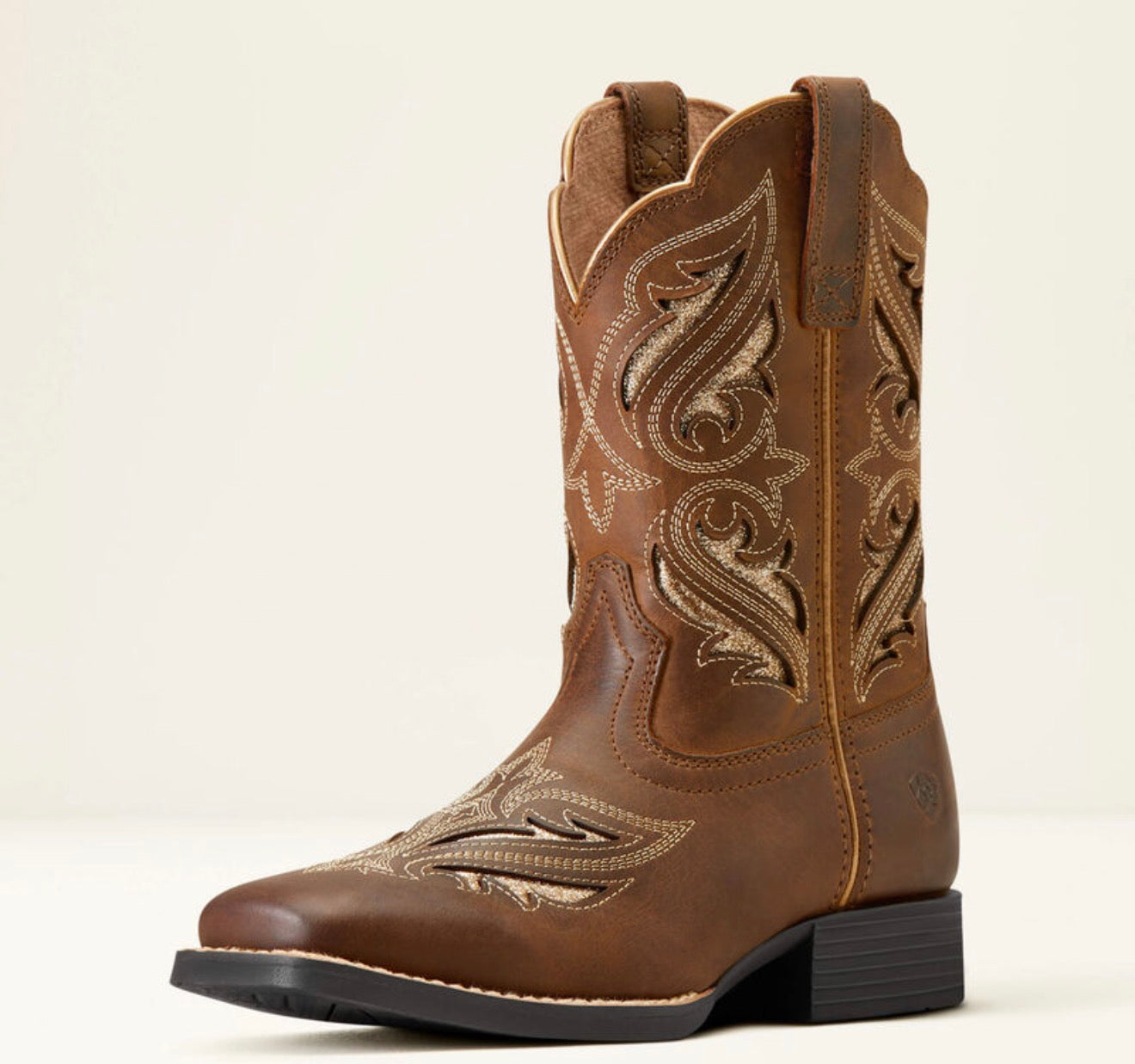 Western Big Rig Wide Square Toe Cowboy Boot - Distressed Brown - 10046884